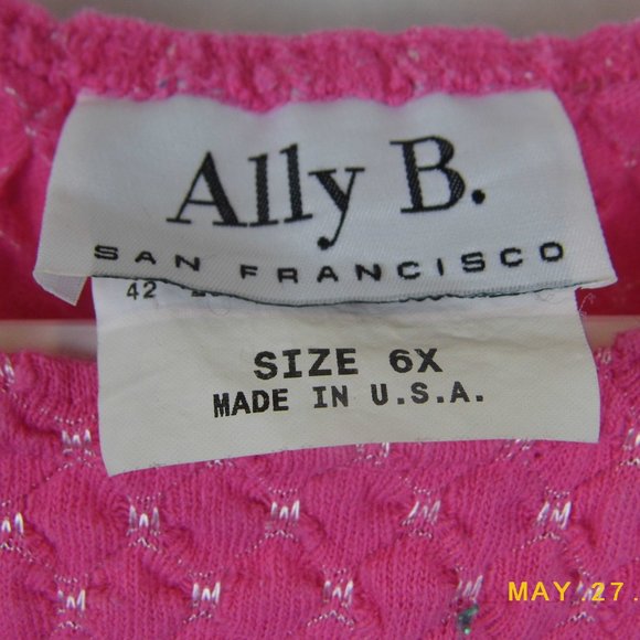 Ally B. Short Sleeve Size 6X Kids Girls Pink Shirt - Picture 4 of 6